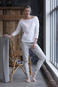 Fenna trousers grey melange Eva shirt white 9